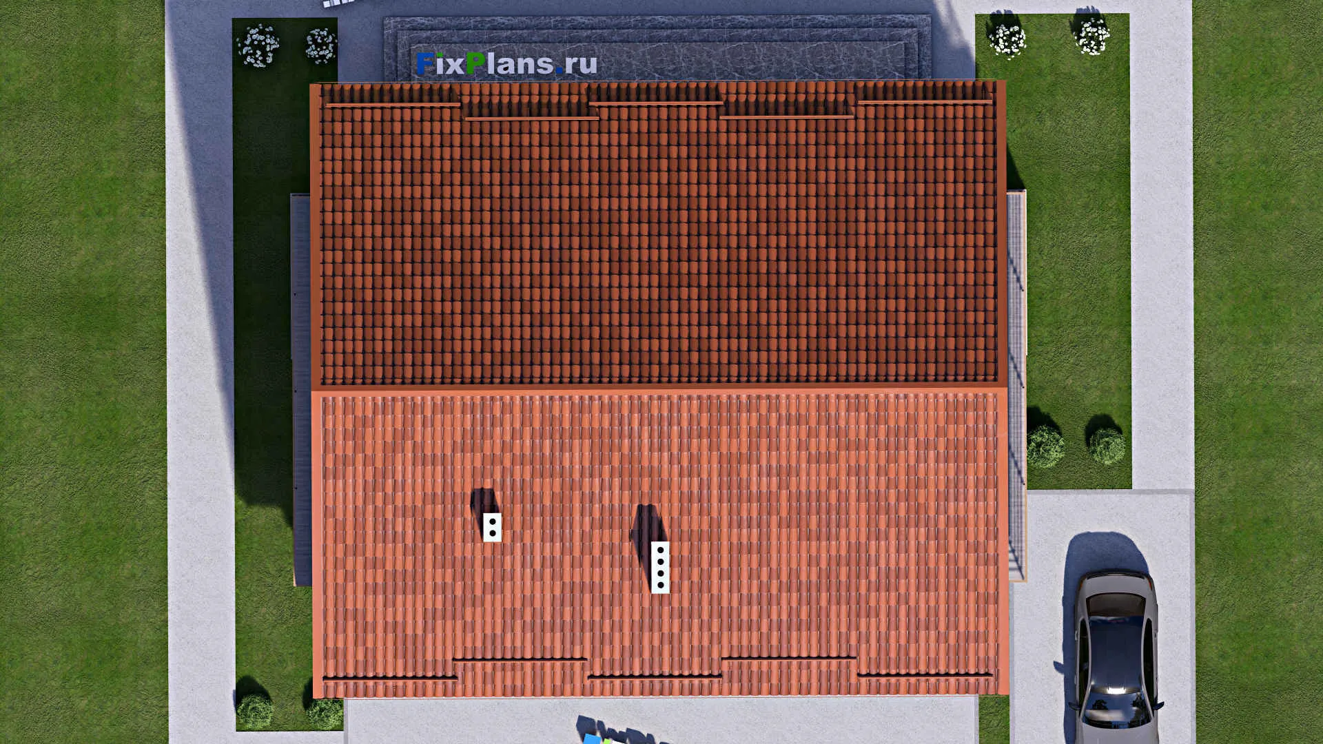 F-16271 - Проект дома с мансардой 14 на 17, площадью 320 м² с 6 спальнями