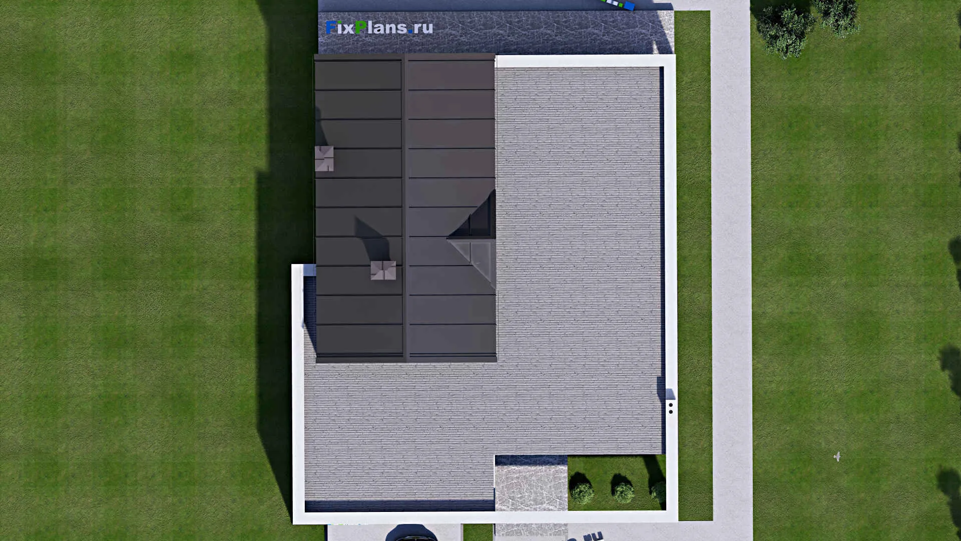 F-16316 - Проект дома с мансардой 15 на 20, площадью 410 м² с 3 спальнями