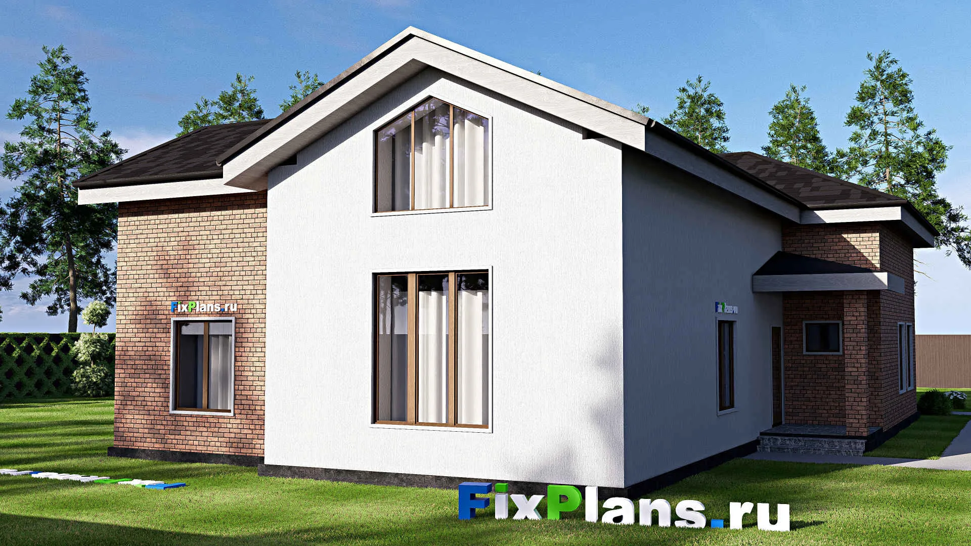 F-18620 - Проект одноэтажного дома 13 на 19, площадью 240 м² с 5 спальнями