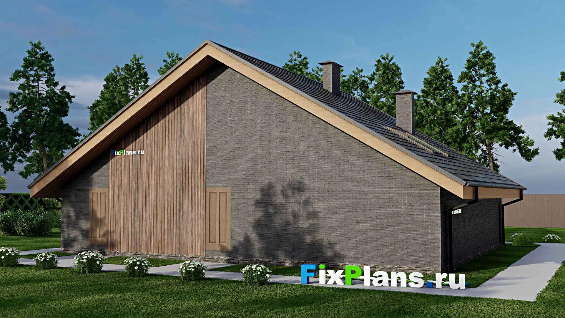 F-11429 - Проект бани 13 на 15, площадью 140 м² с терассой и санузлом