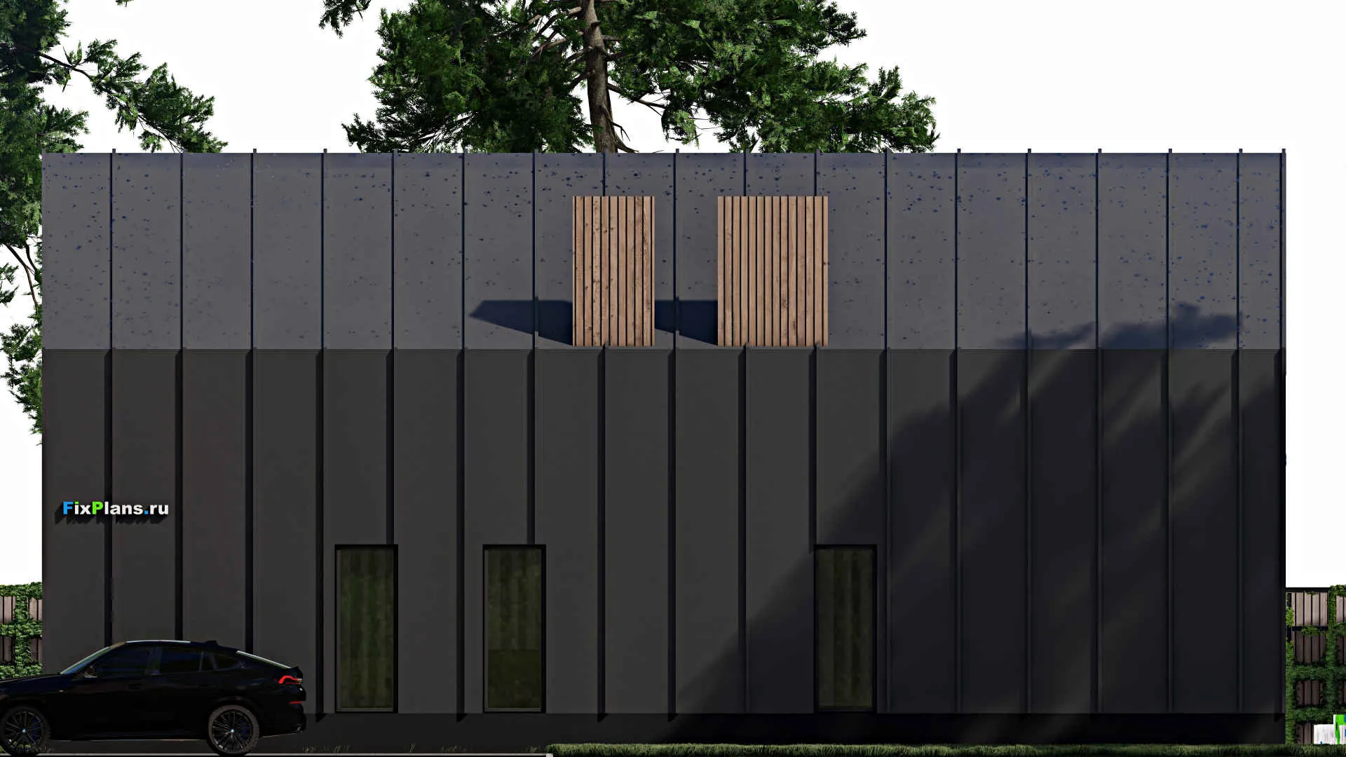 F-1538 - Проект дома с мансардой 8 на 18, площадью 230 м² с террасой, балконом и 4 спальнями