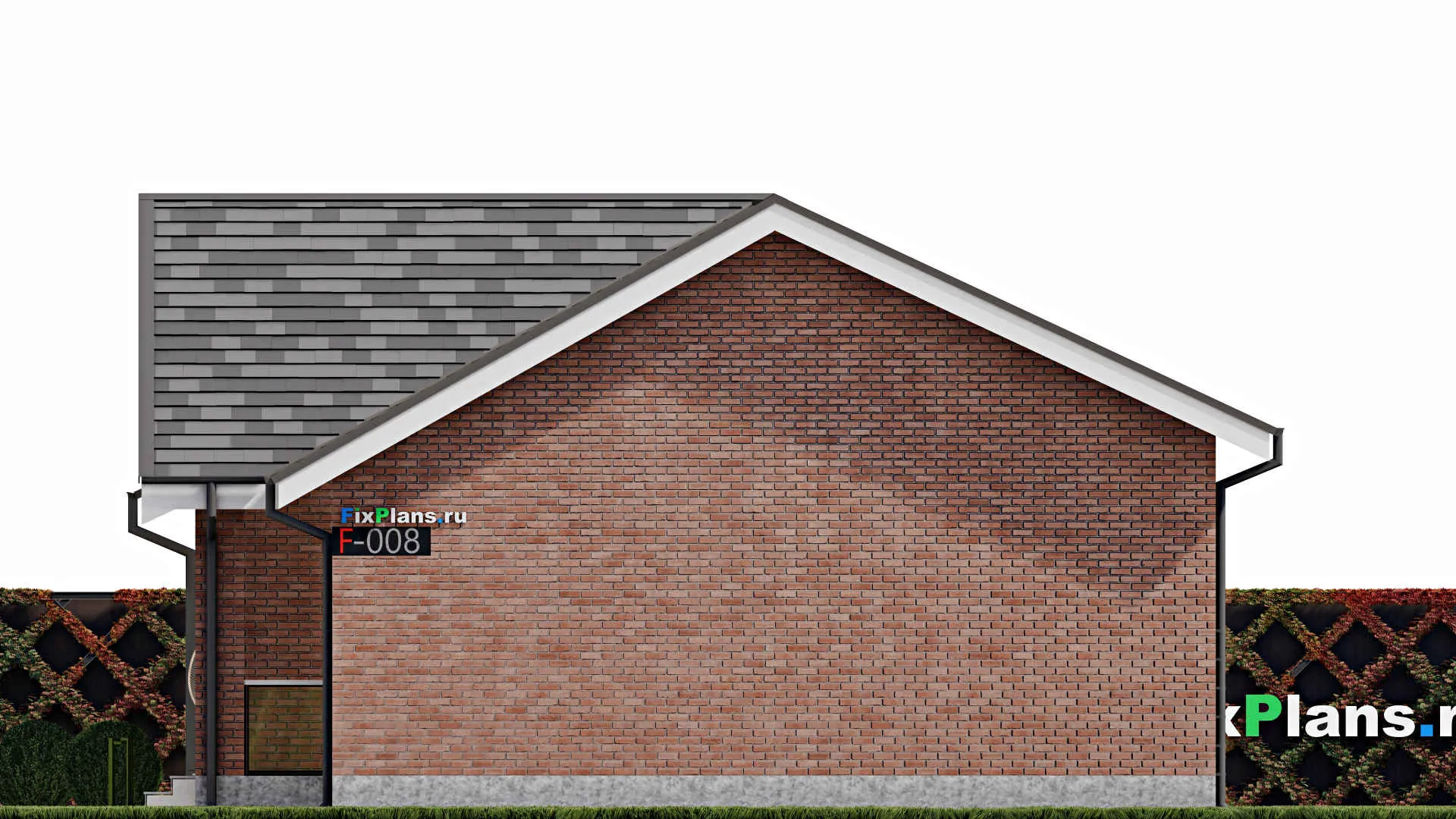F-0008 - Проект одноэтажного дома 11 на 16, площадью 130 м² с террасой и 3 спальнями