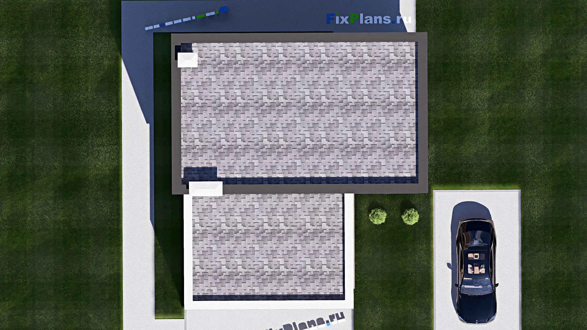 F-17855 - Проект двухэтажного дома 12 на 13, площадью 160 м² с балконом и 4 спальнями