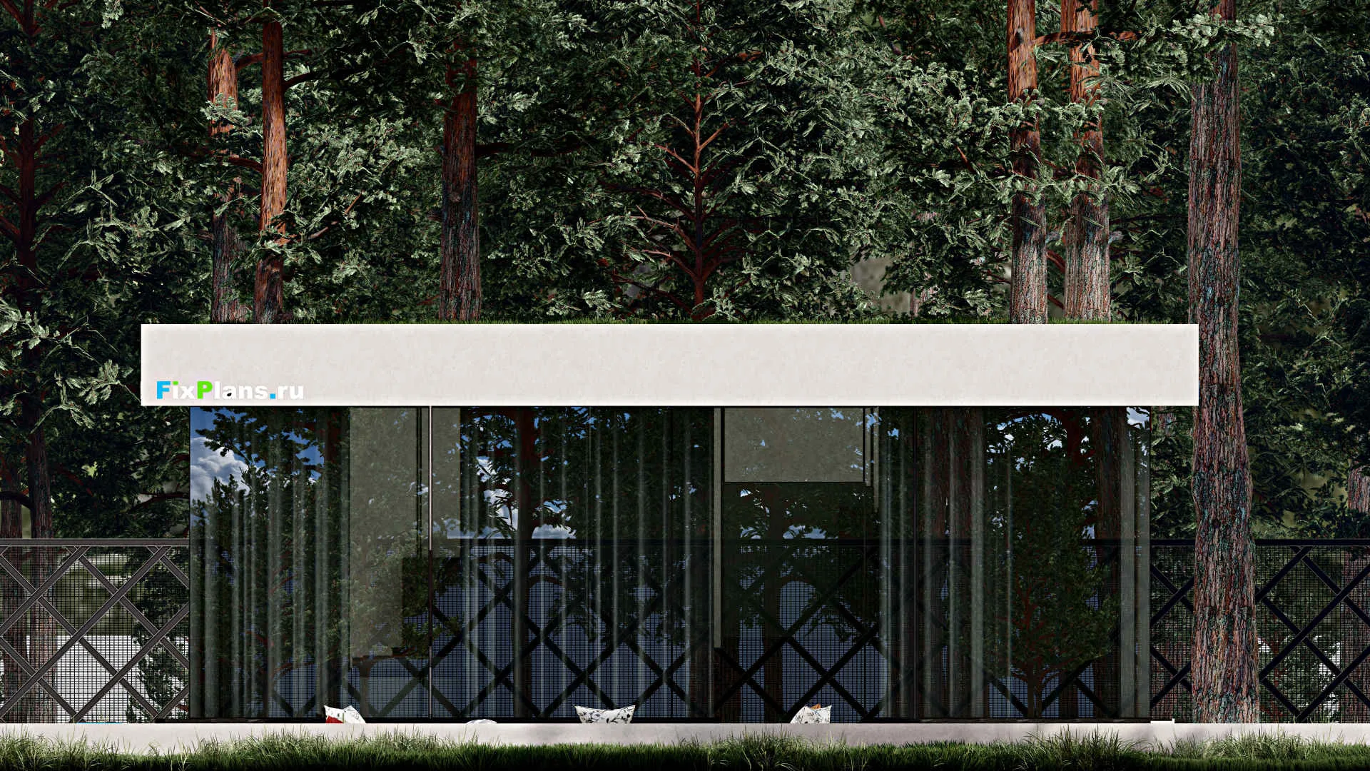 F-0494 - Проект одноэтажного дома 11 на 21, площадью 190 м² с 2 спальнями