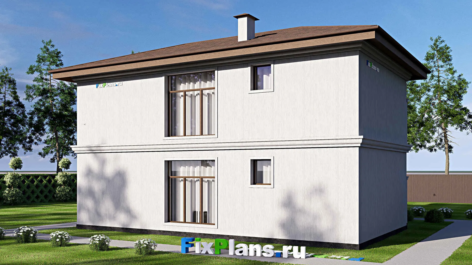 F-17360 - Проект двухэтажного дома 12 на 14, площадью 160 м² с 3 спальнями