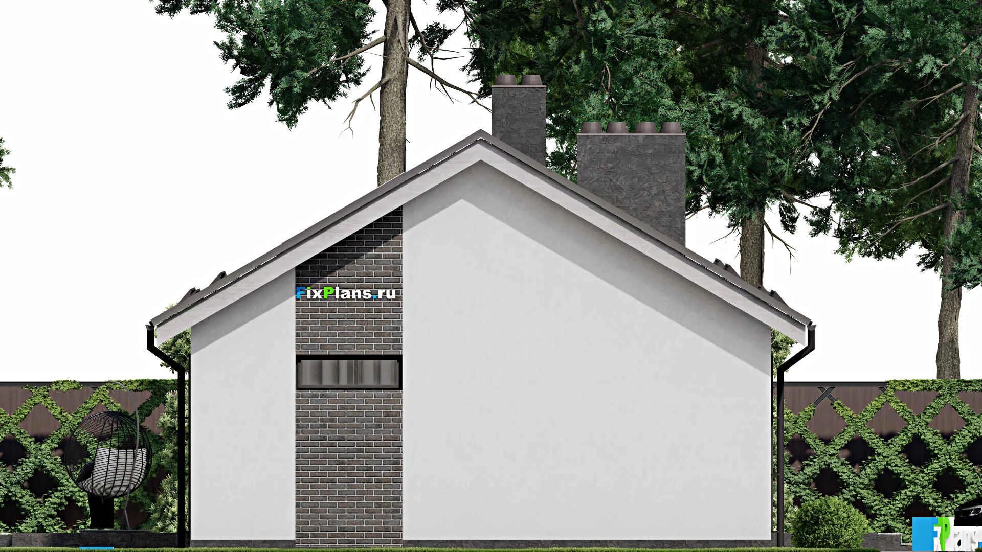 F-3329 - Проект одноэтажного дома 9 на 18, площадью 110 м² с 3 спальнями