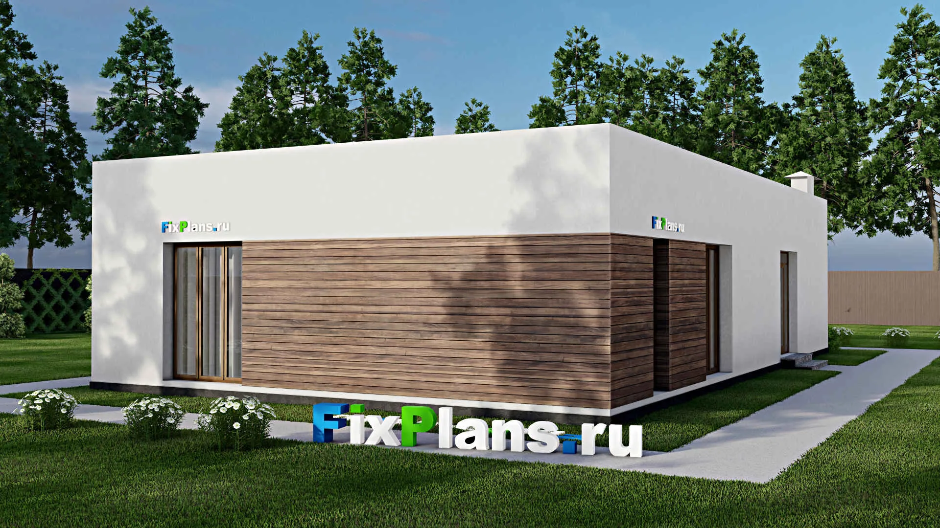 F-5750 - Проект одноэтажного дома 10 на 17, площадью 130 м² с 3 спальнями