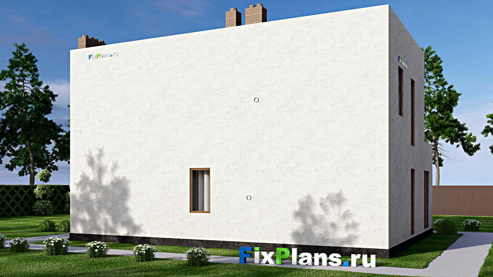 F-14435 - Проект двухэтажного дома 10 на 14, площадью 190 м² с террасой, балконом и 4 спальнями