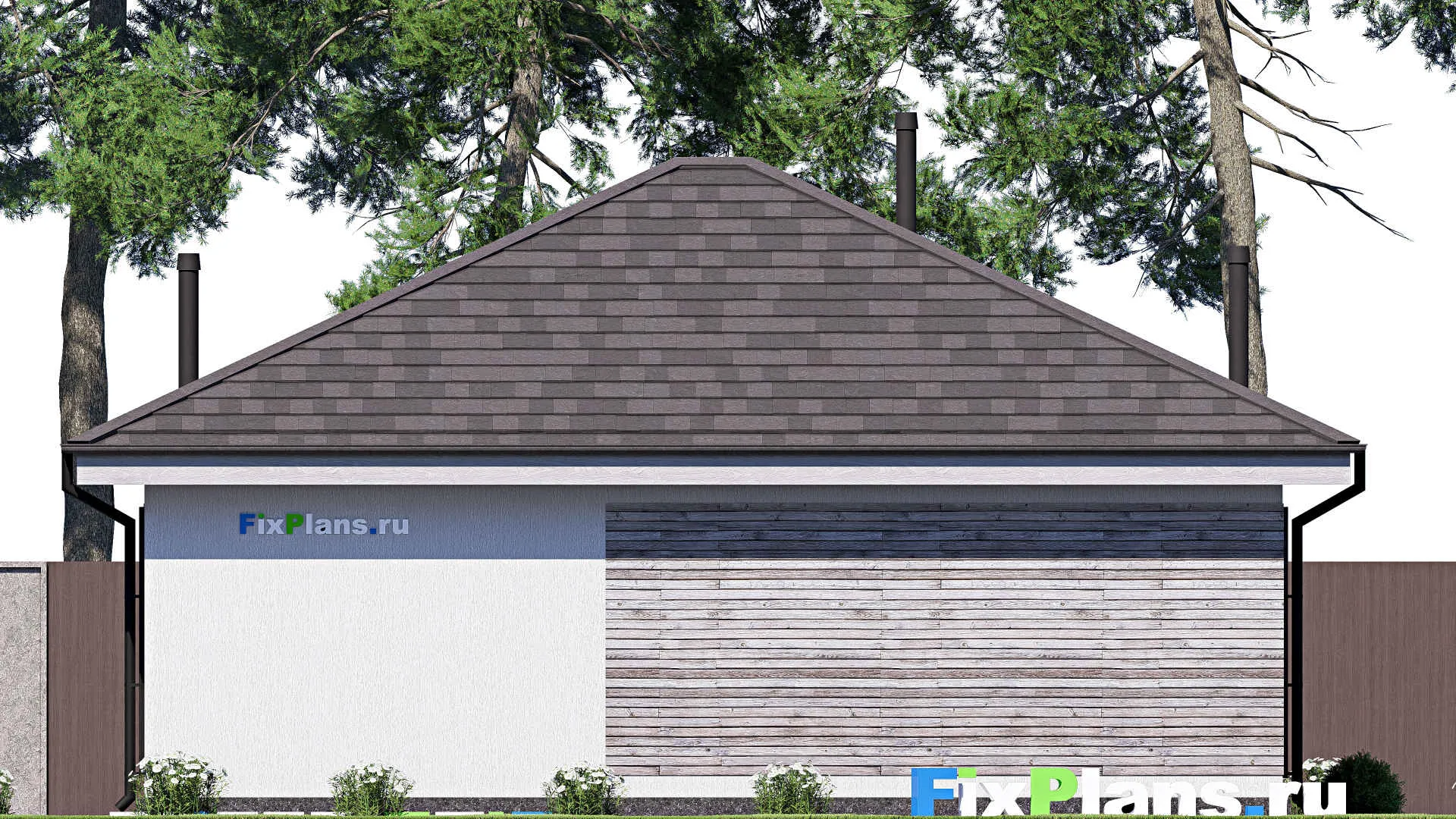 F-20285 - Проект одноэтажного дома 10 на 11, площадью 80 м² с 2 спальнями