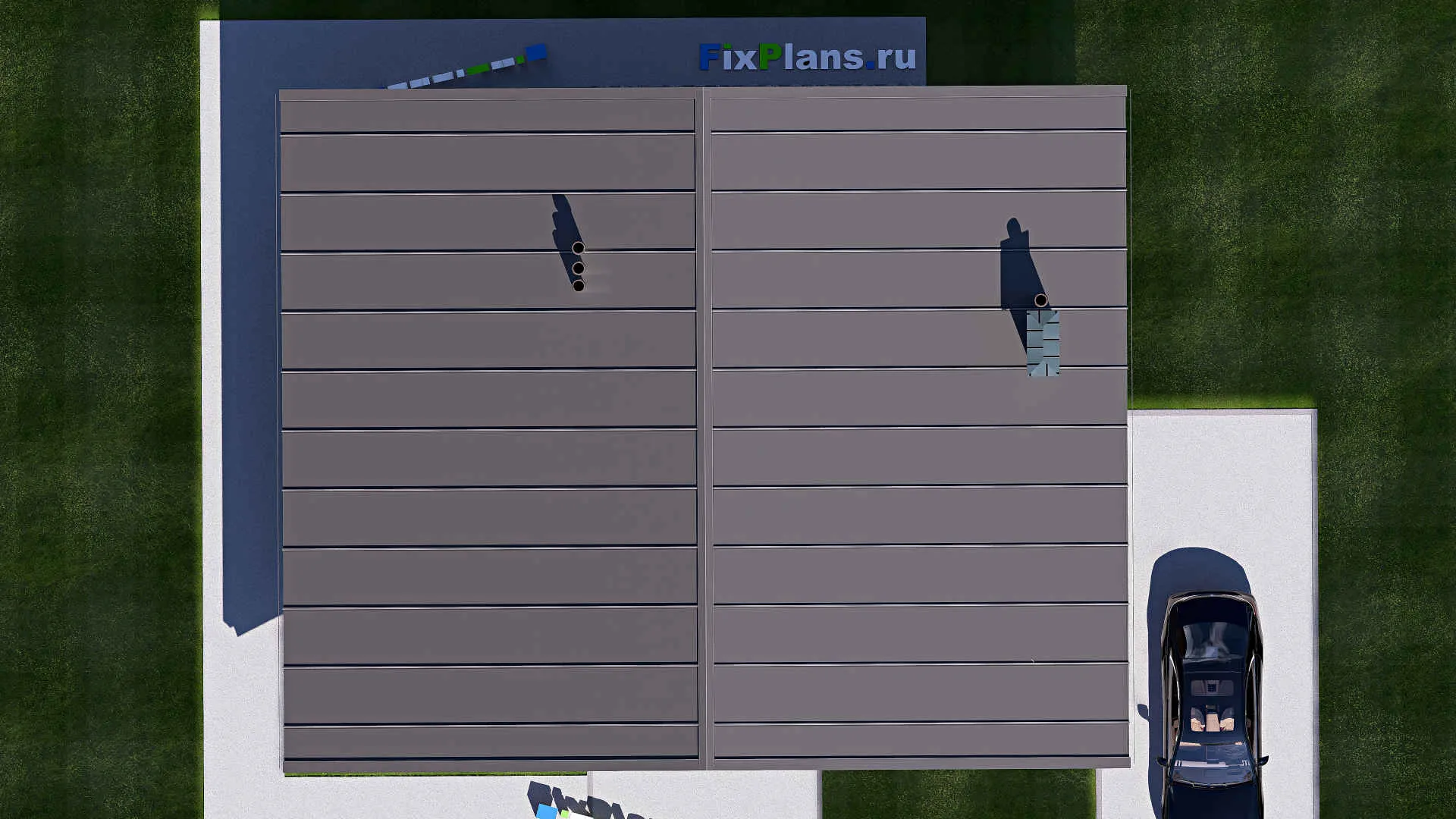 F-19907 - Проект одноэтажного дома 11 на 14, площадью 110 м² с 2 спальнями