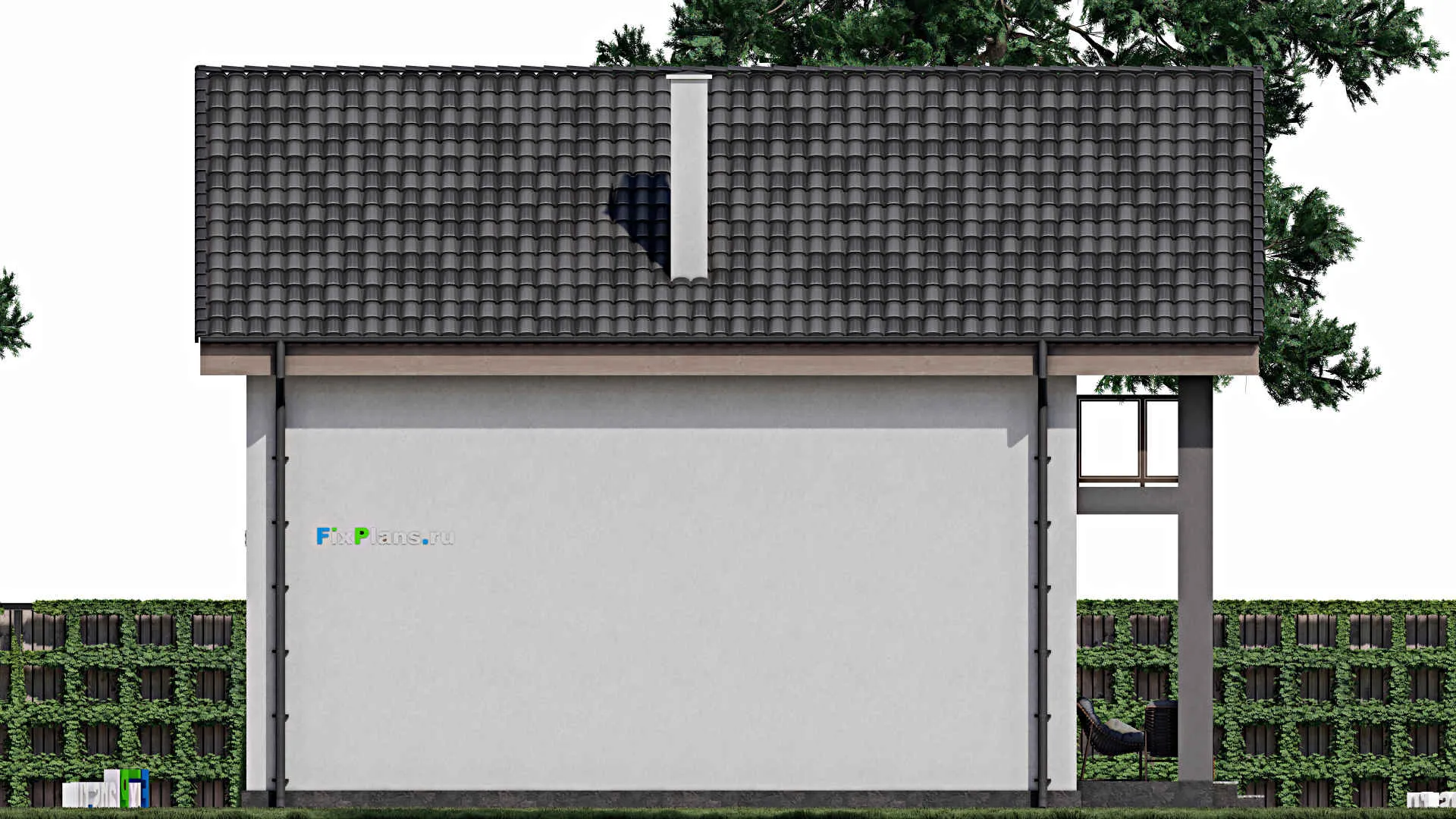 F-1340 - Проект дома с мансардой 9 на 10, площадью 140 м² с балконом и 3 спальнями