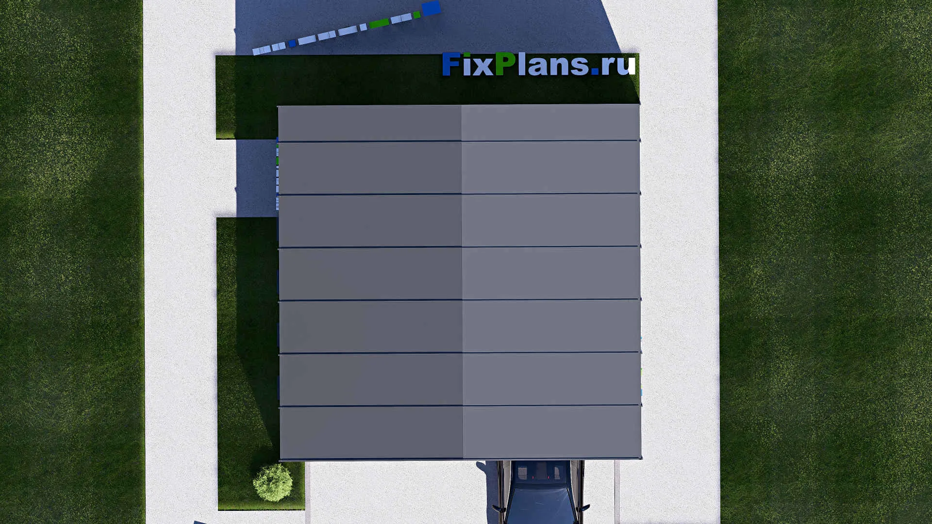 F-21032 - Проект гаража 8 на 8, площадью 50 м² на 2 машиноместа